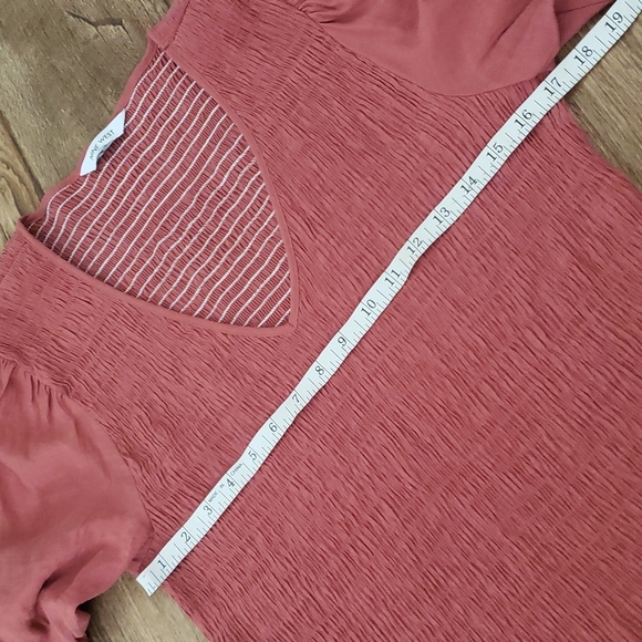 Nine West Coral Puff Sleeve Top Woman Size M-XL - Picture 3 of 8